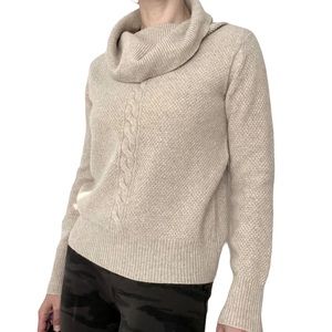 MAX MARA NETTARE LUXE CASHMERE PULLOVER SWEATER NEUTRAL COWL NECK WOMEN SZ SMALL